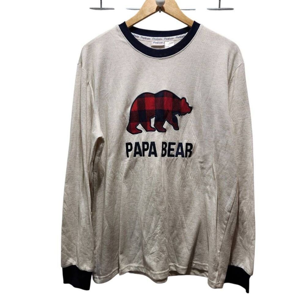 Dearfoams Cozy Comfort papa bear long sleeve knit shirt‎ Large